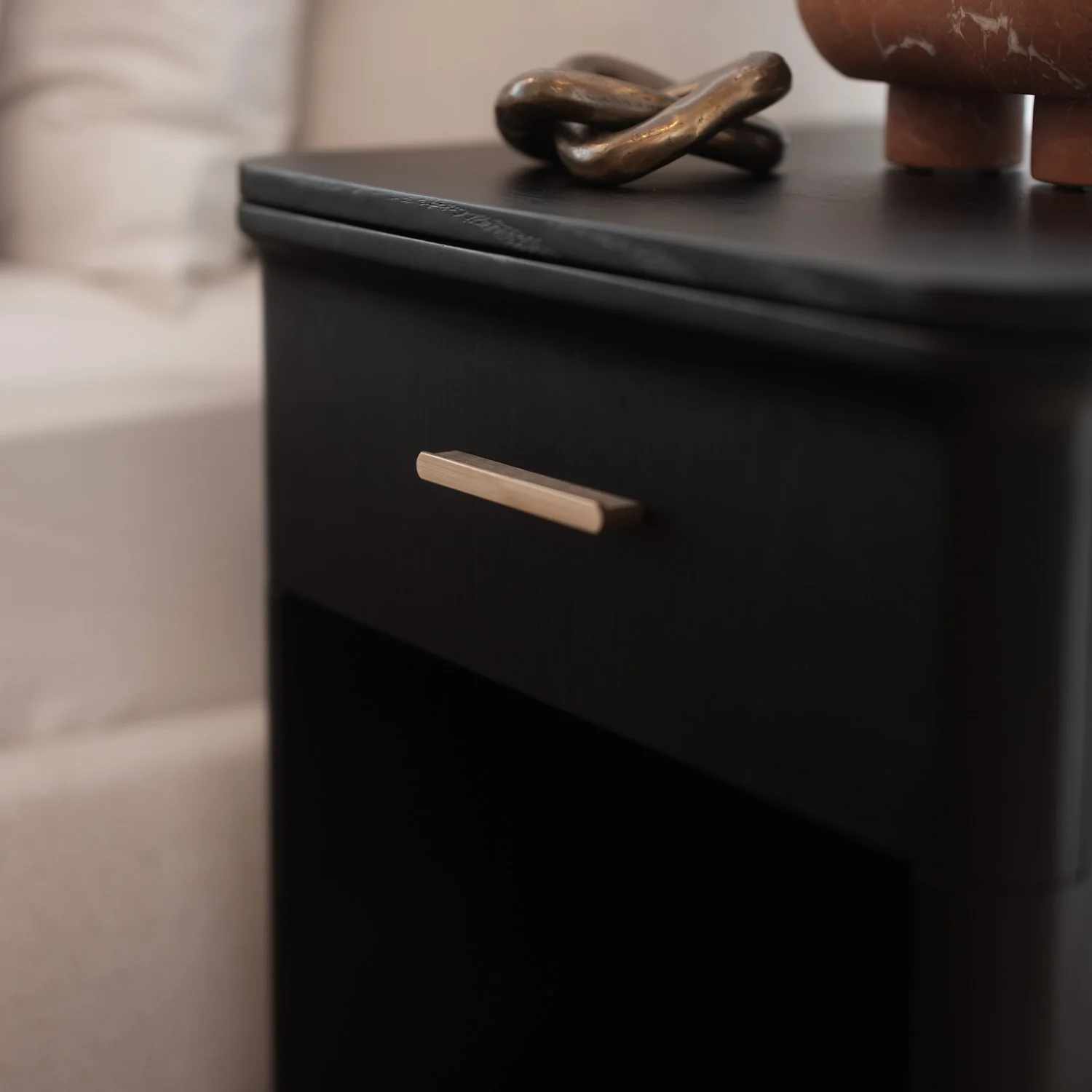 Aira 1 Drawer Bedside - Ebony - Image 4