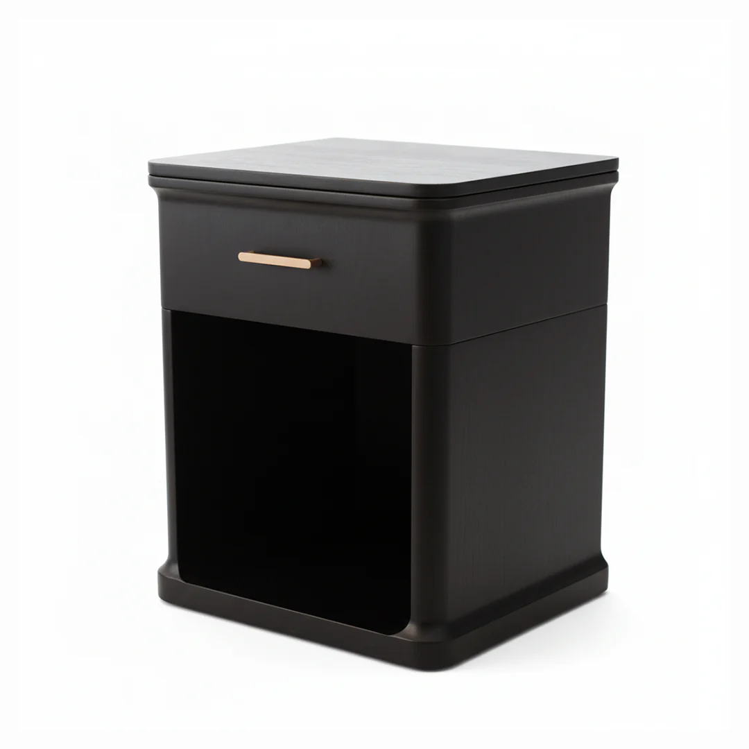 Aira 1 Drawer Bedside - Ebony - Image 7