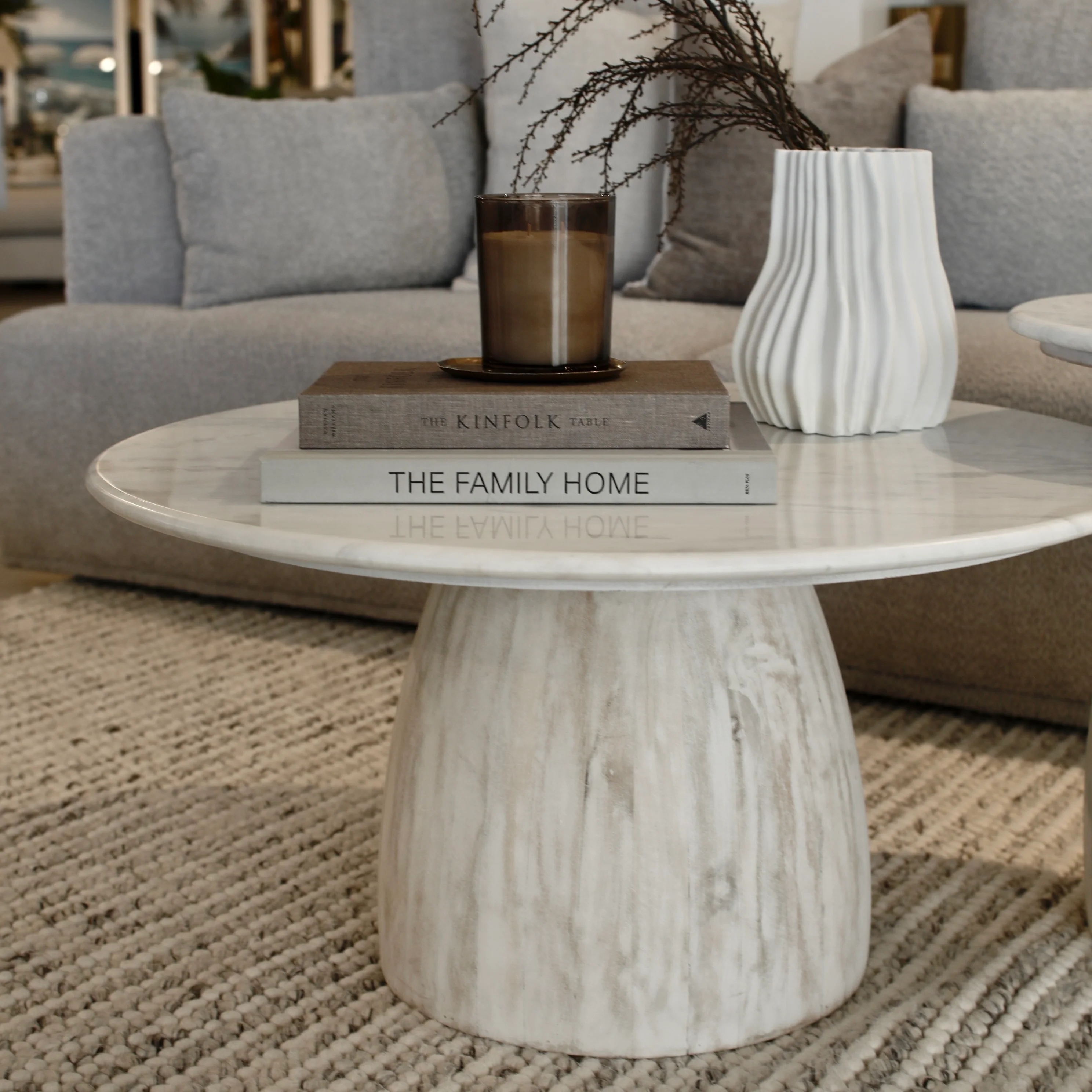 Alora Marble Wood Coffee Table - Image 3