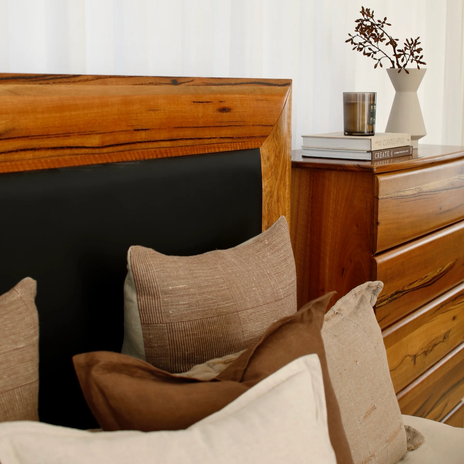 Armani Premium Solid Marri Bed - Image 4