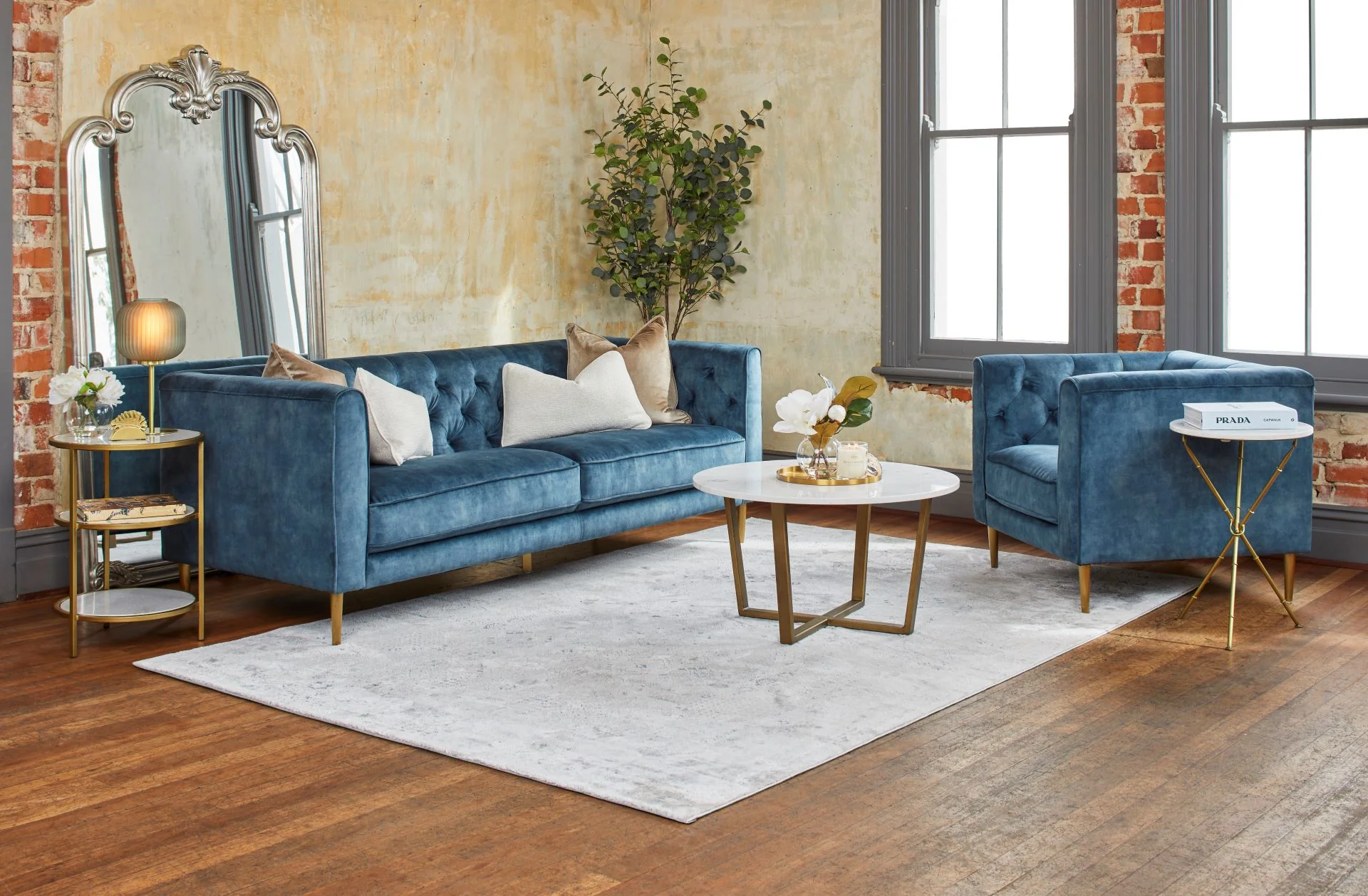 Bloomsburg 3 Seater Sofa - Indigo - Image 3
