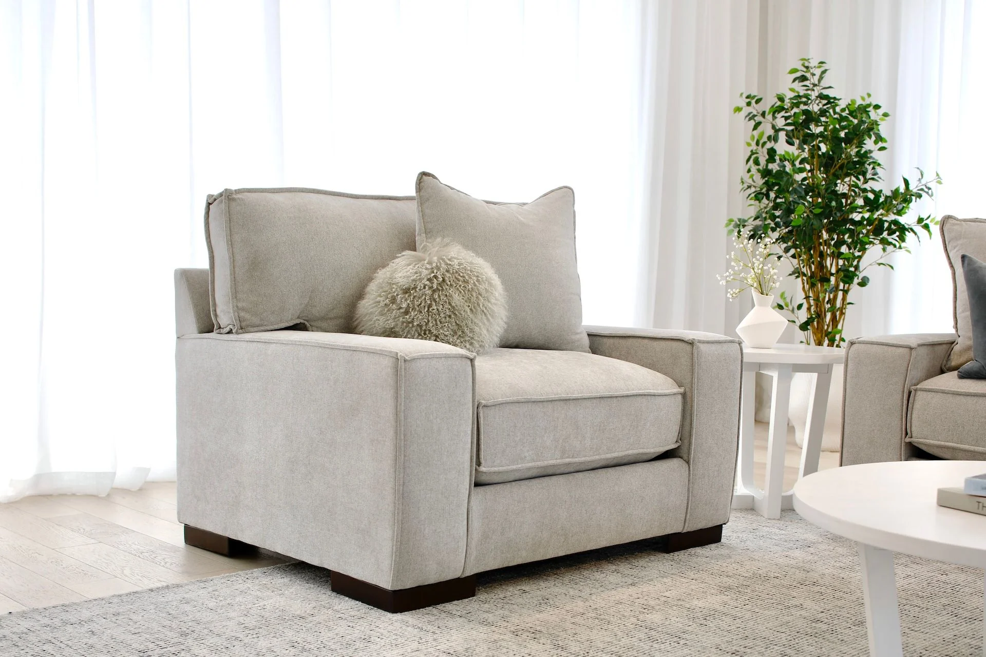 Brielle Armchair - Light Grey - Image 3