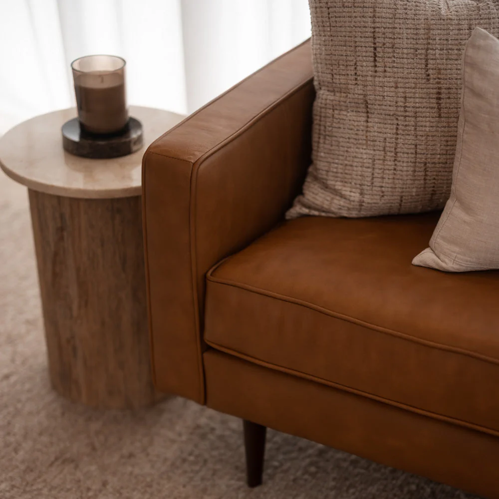 Chiswick Leather 3 Seater Sofa - Image 6