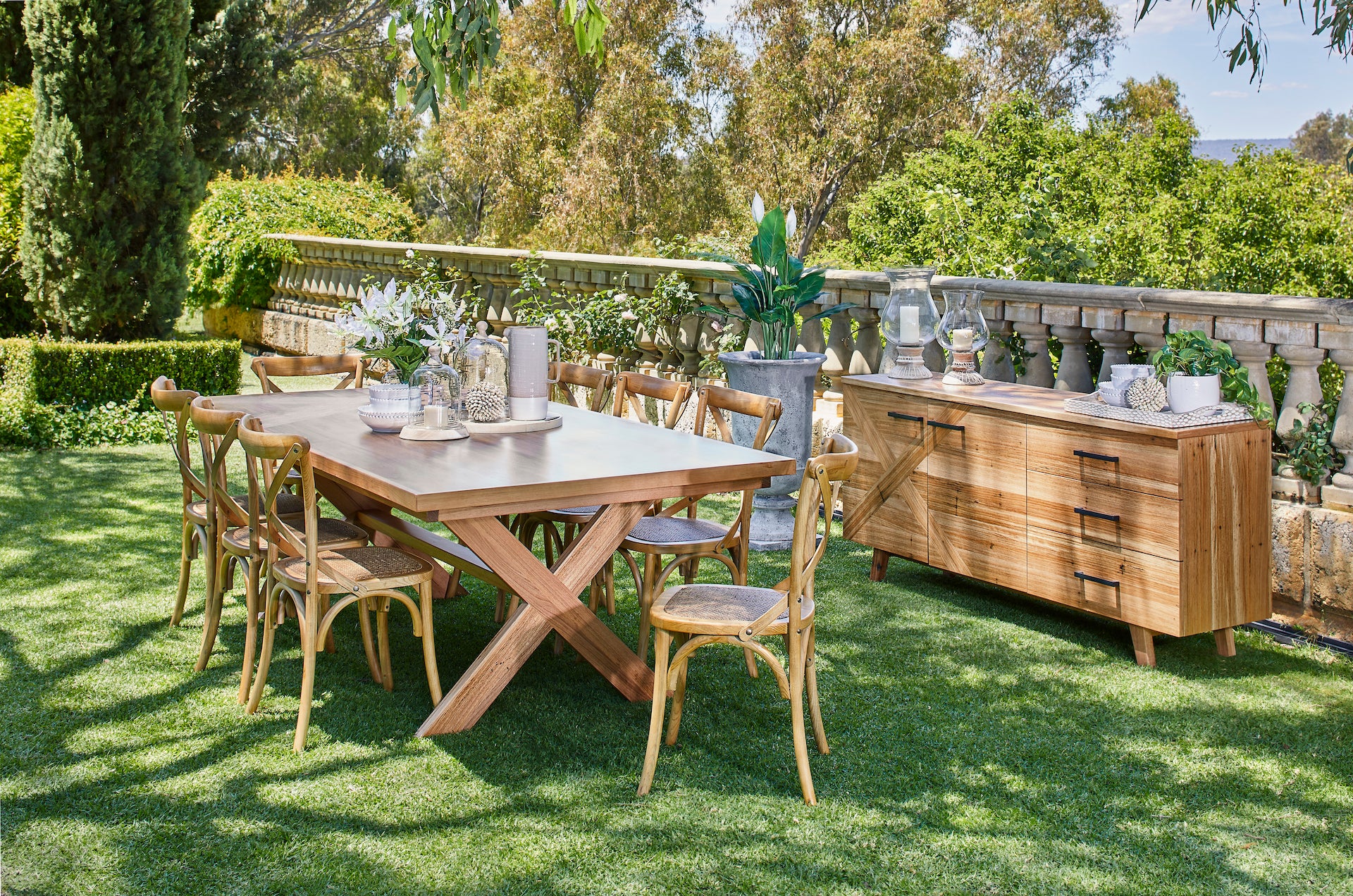 Cross Back Chair (Natural) - Image 4