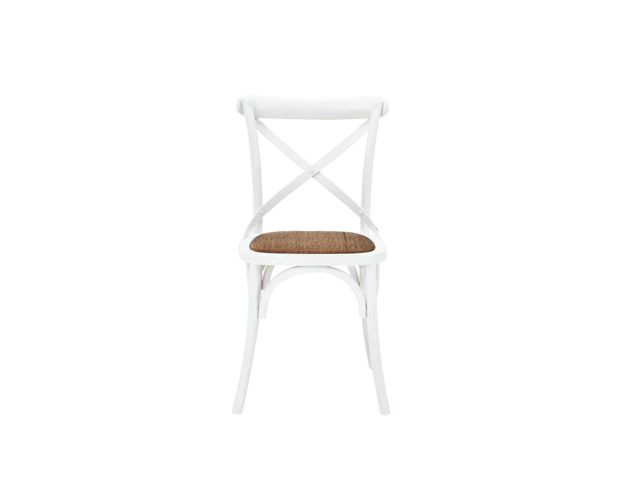 Cross Back Chair (White) - Image 5