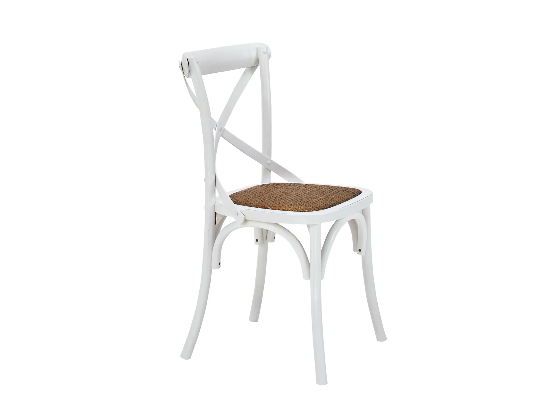 Cross Back Chair (White) - Image 6