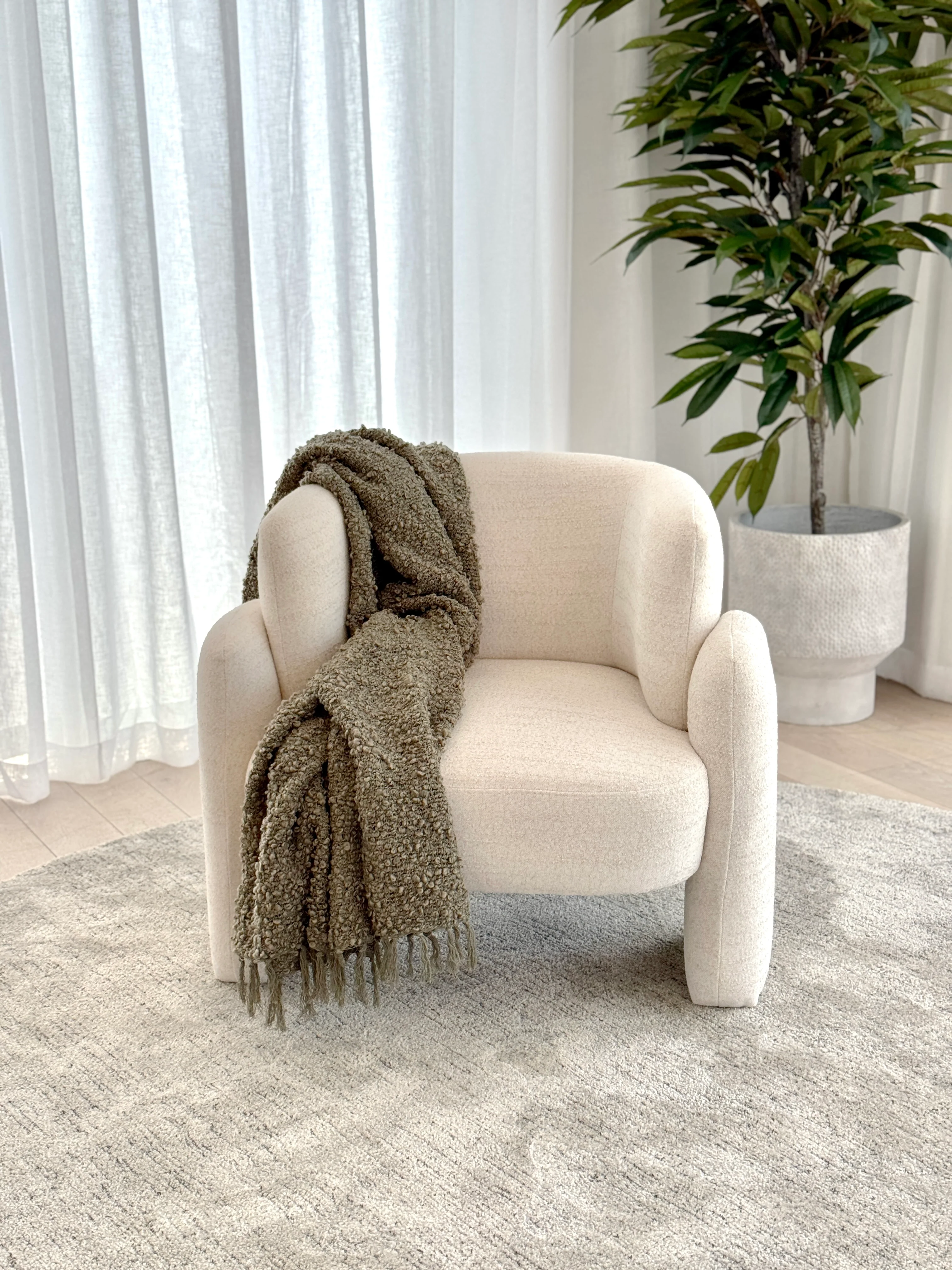 Esme Accent Chair - Marshmallow - Image 4