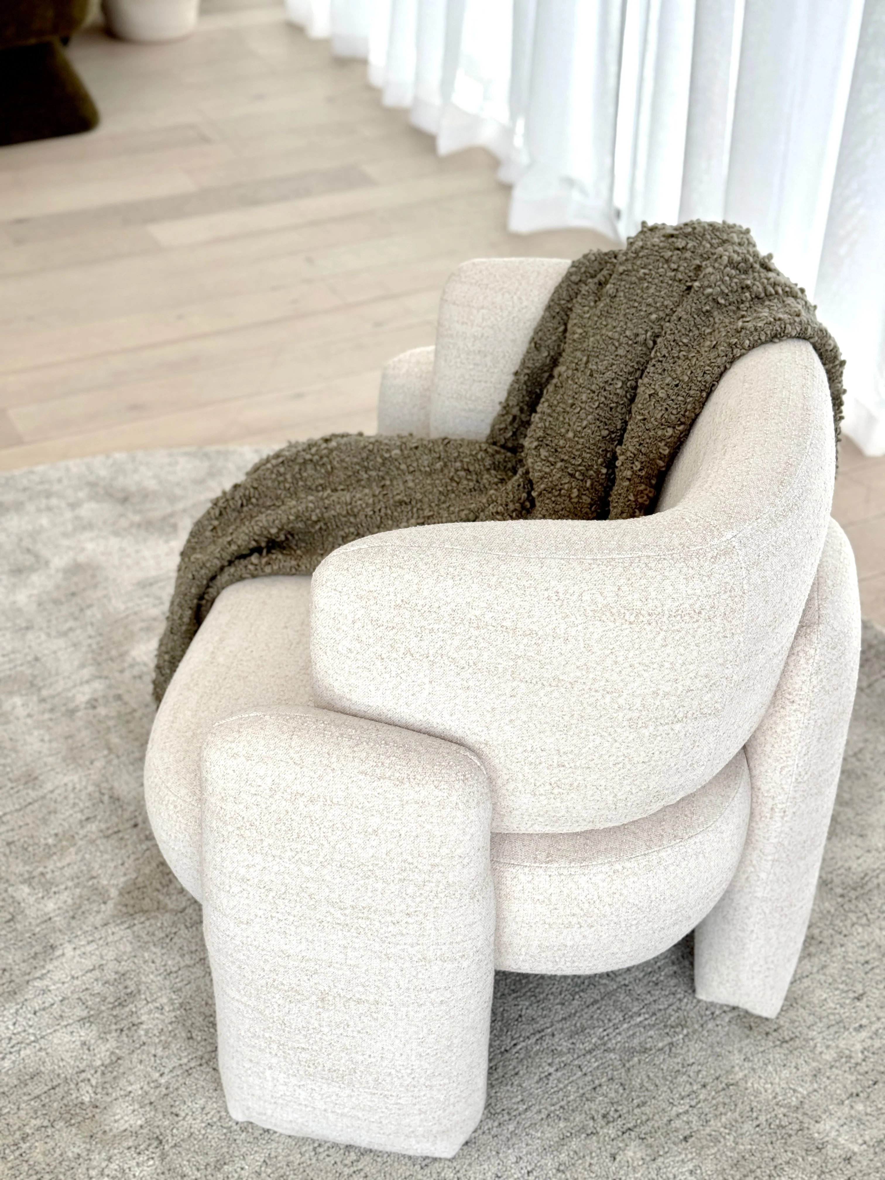 Esme Accent Chair - Marshmallow - Image 7