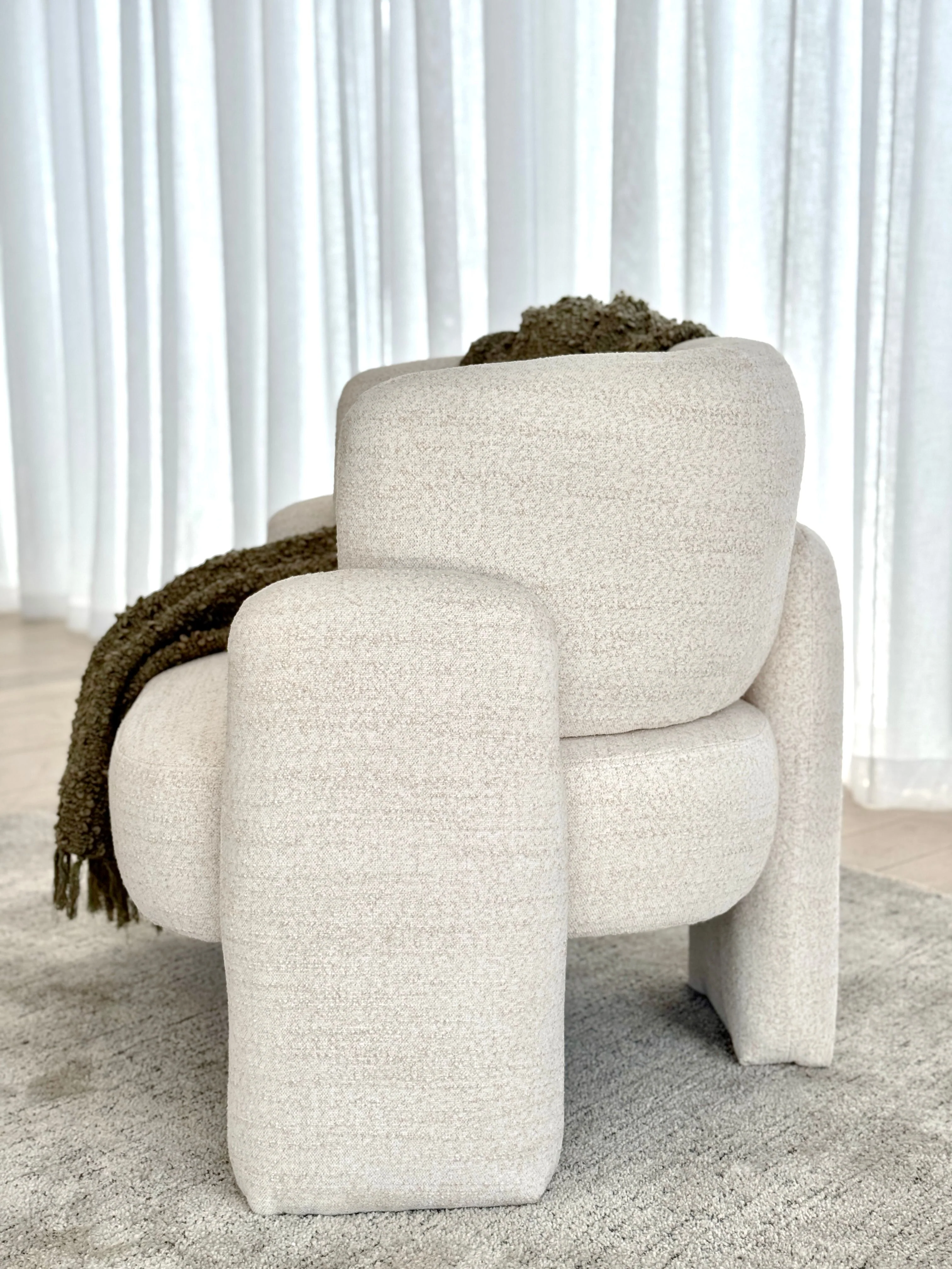 Esme Accent Chair - Marshmallow - Image 8