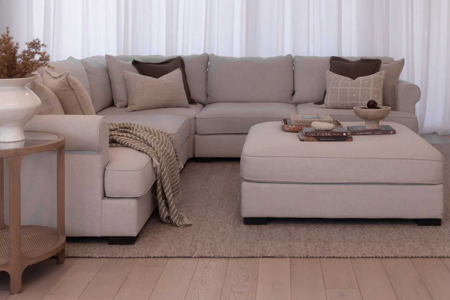 Hampton Corner Lounge - Stone - Image 6