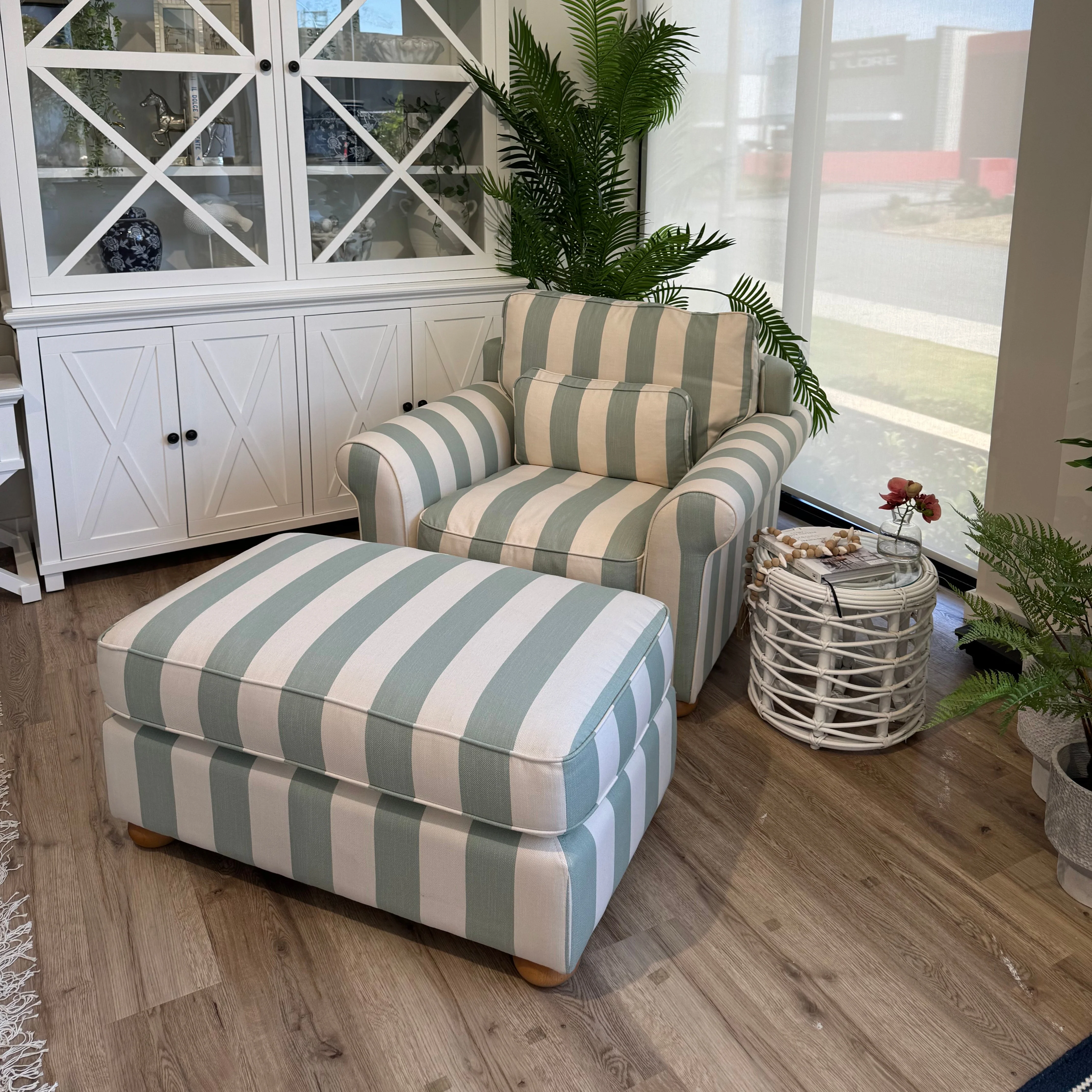 Harper Ottoman - Midnight Jade - Image 4