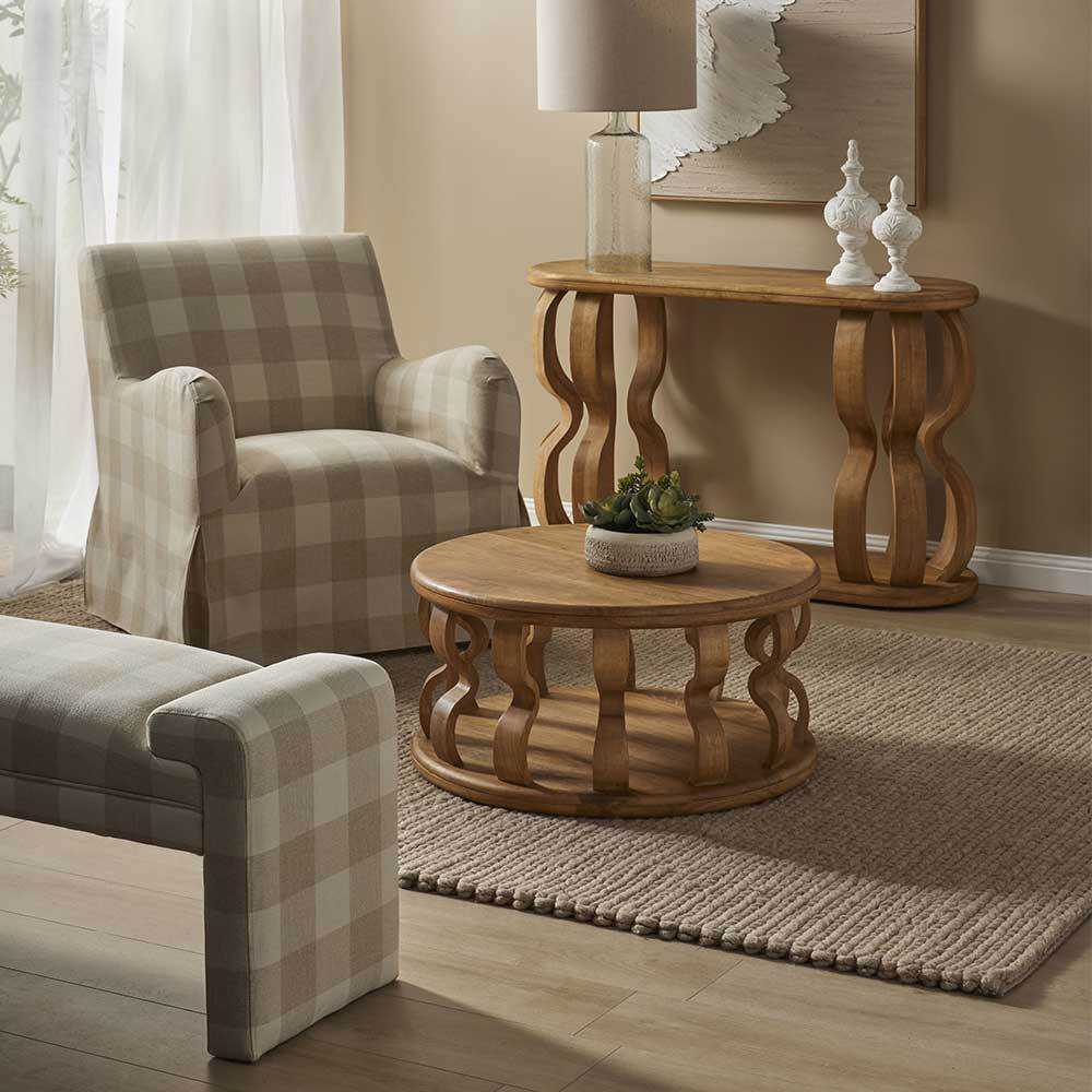 Logan Slip Cover Armchair - Taupe - Image 3