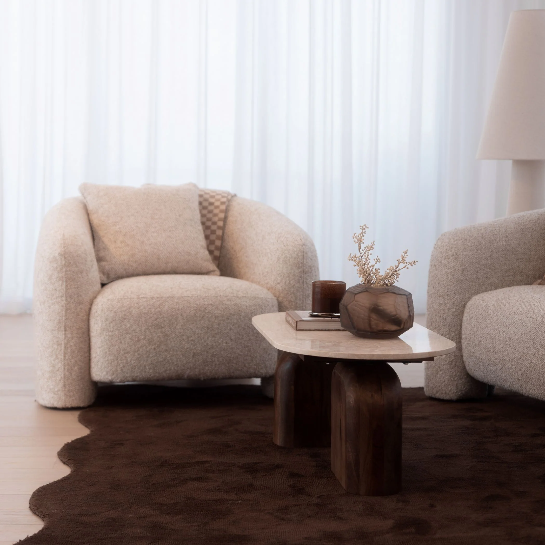 Loma Marble/Wood Coffee Table - Image 3