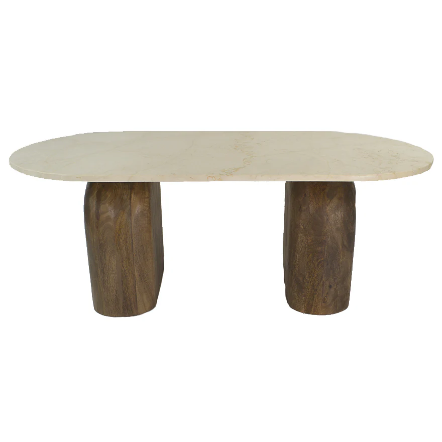 Loma Marble/Wood Coffee Table - Image 4