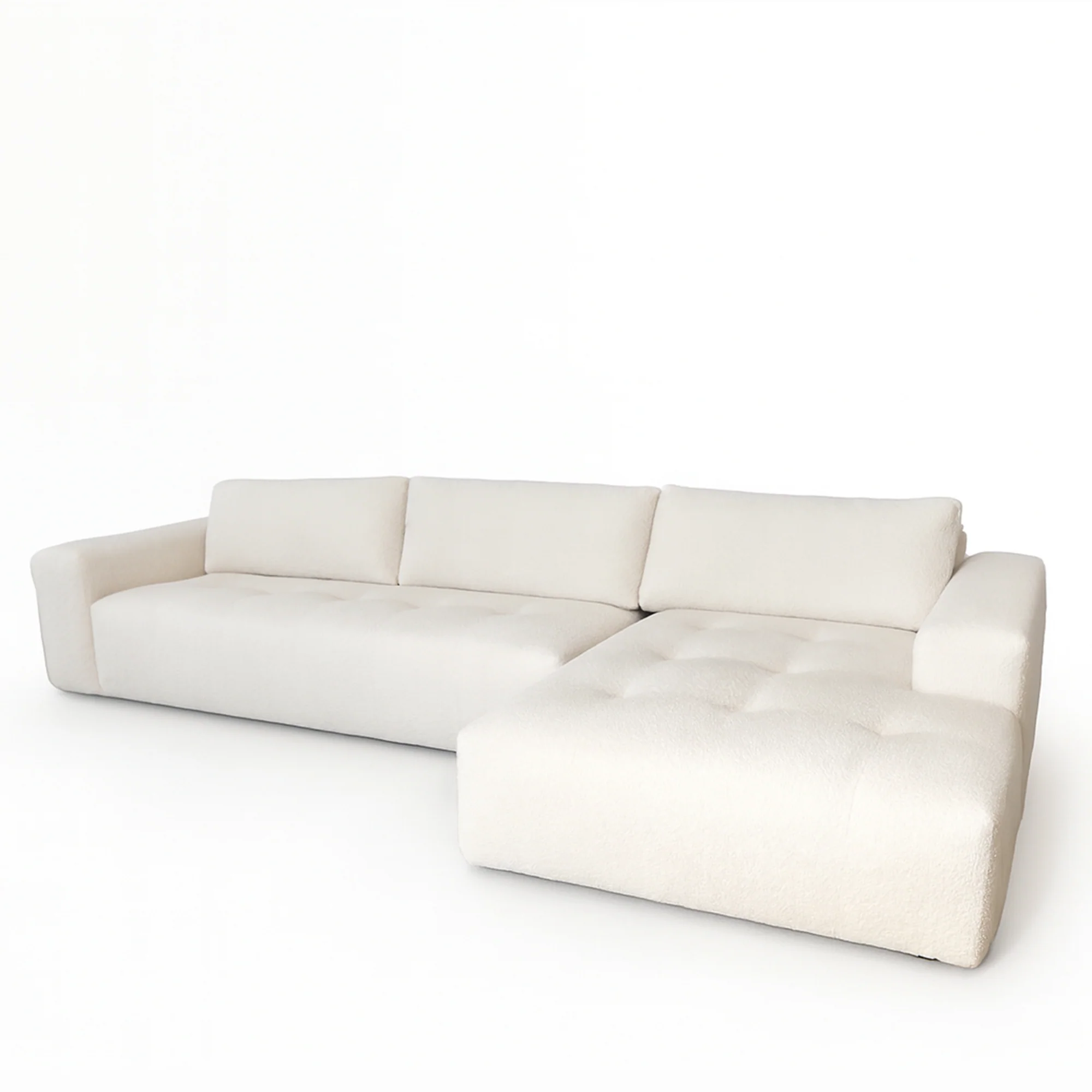 Lyla 3 Seater with Chaise - Cloud Optical - Image 13