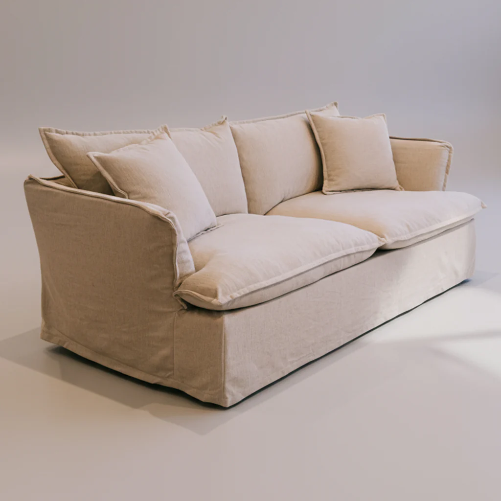 Maine 3 Seater Sofa - Salt - Image 4