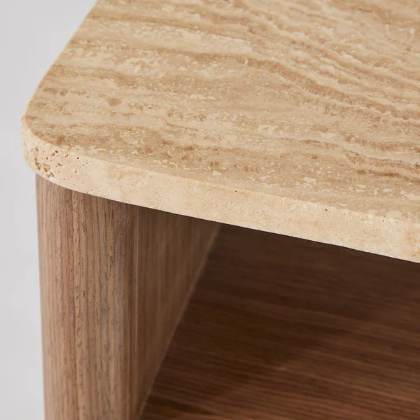 Oscar Travertine Look Bedside Table - Image 7