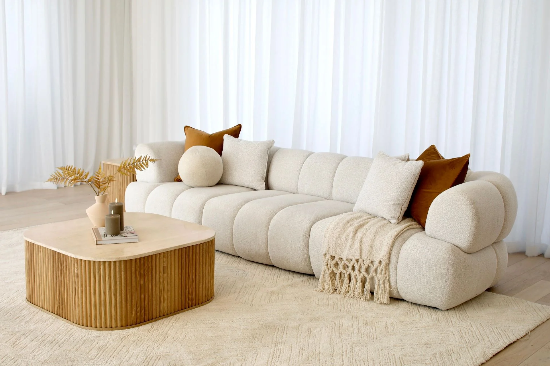 Savannah 3 Seater - Vanilla - Image 3