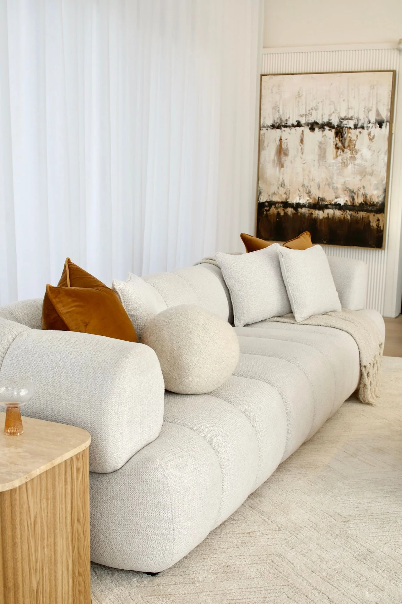 Savannah 3 Seater - Vanilla - Image 5