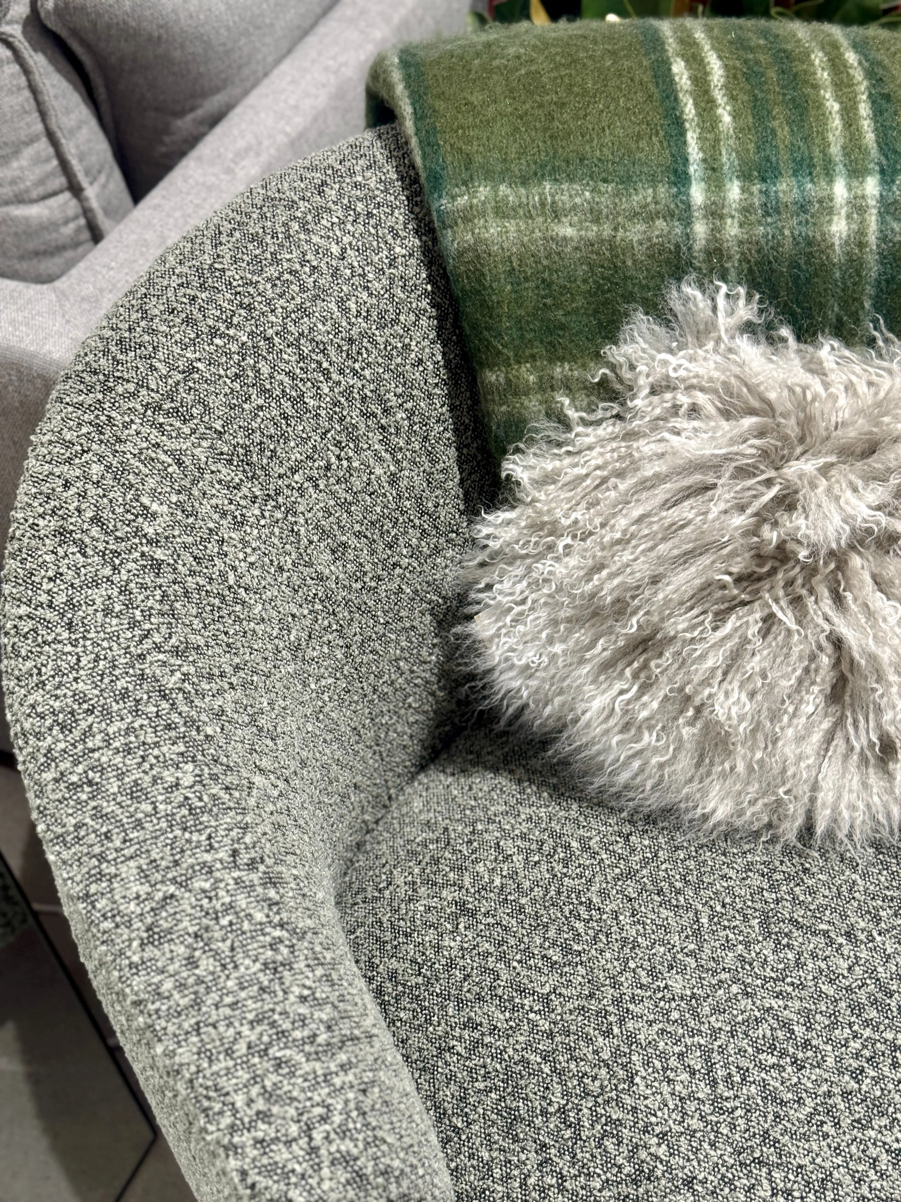 Solace Boucle Armchair - Sage - Image 4