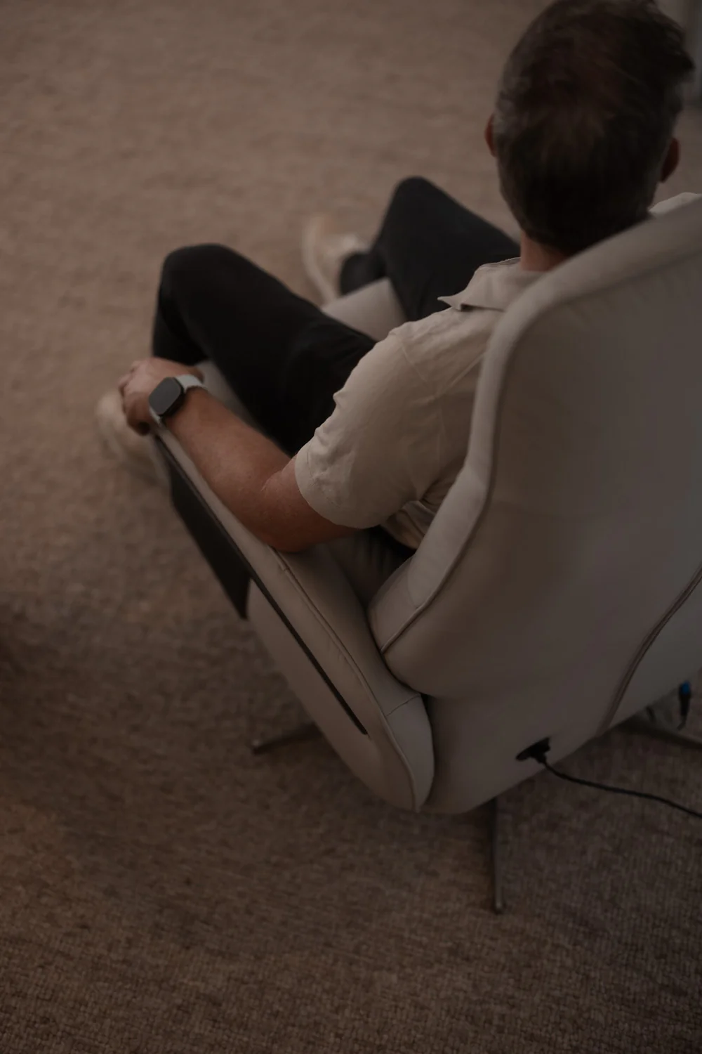 Stellan Leather Reclining Swivel Arm Chair - Image 4