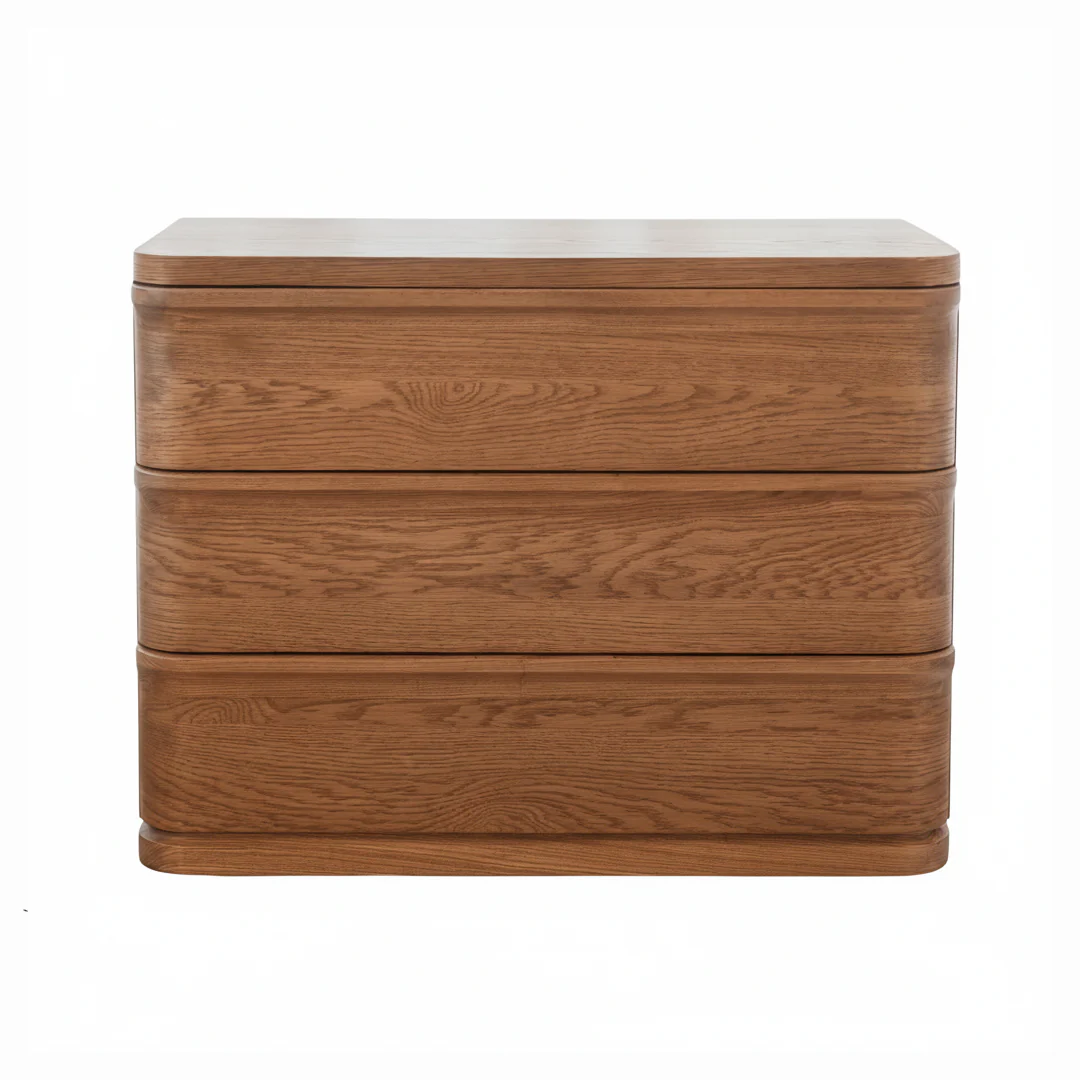 Tula 3 Drawer Large Bedside - Honey Oak - Image 6