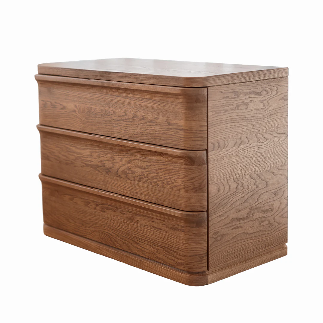 Tula 3 Drawer Large Bedside - Honey Oak - Image 7
