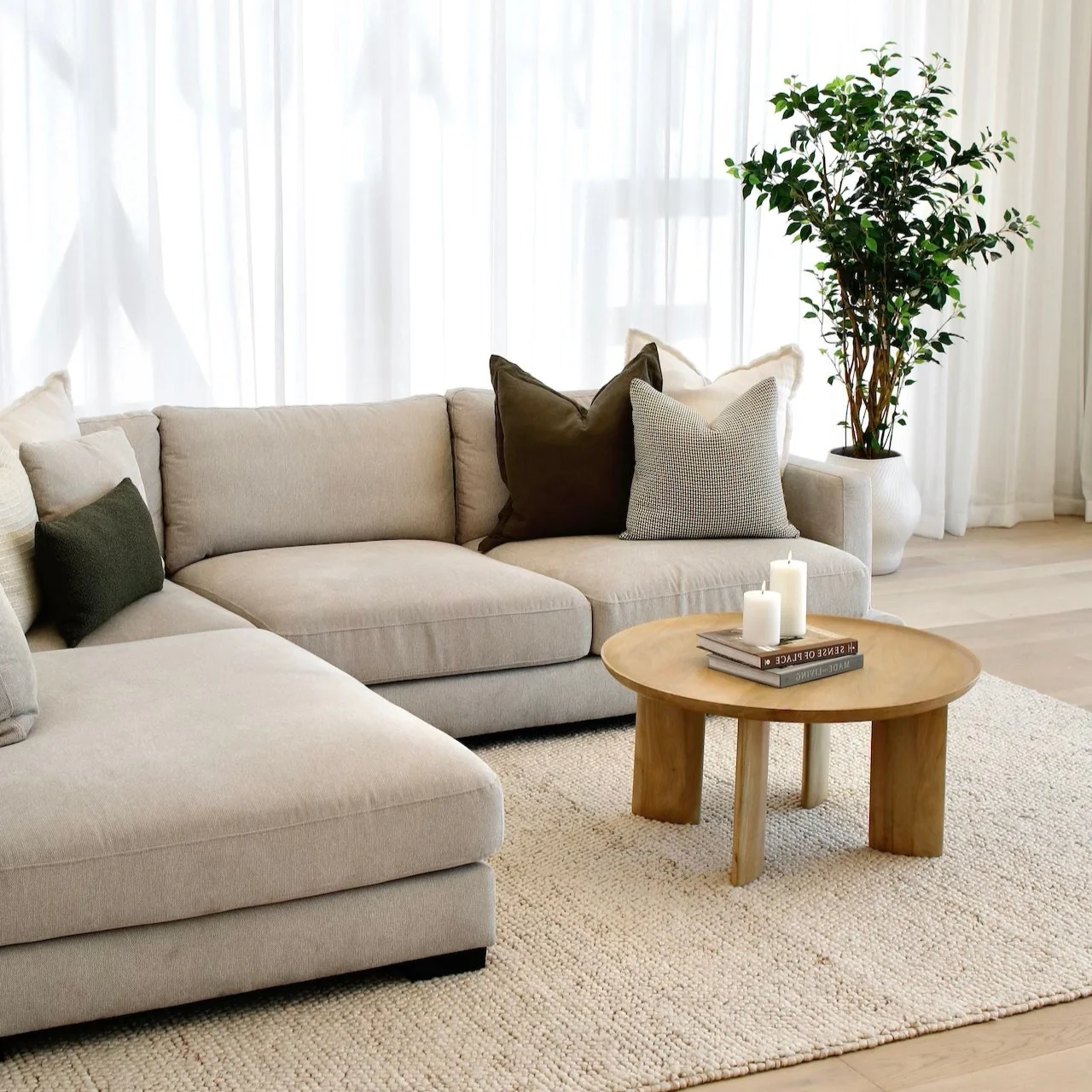 Xavier 3 Seater with Chaise - Stone - Image 6