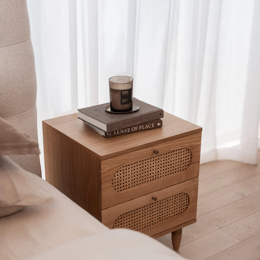 Yara 2 Drawer Bedside - Natural - Image 3