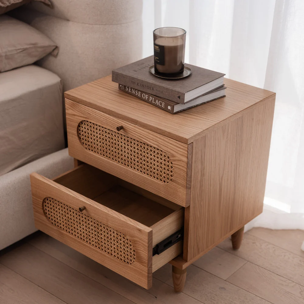 Yara 2 Drawer Bedside - Natural - Image 4